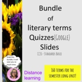 Preview of Bundle of 160 Weekly literary terms, slides, and quizzes Google Apps ™ Digital