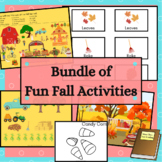 Bundle of 1st Grade Fall Games Coloring Pages Sticker Scen