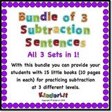 Bundle of 3 Kindergarten Subtraction Sets