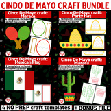 Bundle of 4 CINCO DE MAYO crafts: OT color, cut glue craft