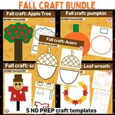 Bundle of 5 FALL crafts: OT color, cut glue craft template