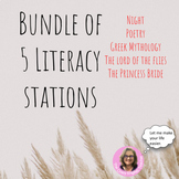 Bundle of literacy Stations Units Night, LOF, Mythology, P