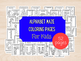 Bundle of 52 Letter Maze Worksheets