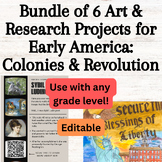 Bundle of 6 Early America Art Technology Projects 13 Colon