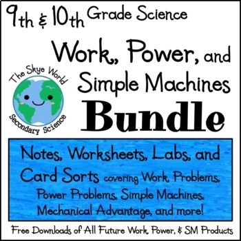 Preview of Bundle of Lessons - Work, Power, and Simple Machines