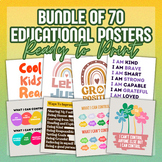 Bundle of 70 printable inspirational growth mindset poster