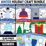 Bundle of 8 WINTER holiday crafts: OT color, cut glue craf