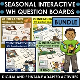 Interactive adapted seasons WH Question activities for Fil