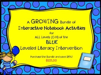 Preview of Bundle of All Level of Blue Interactive Notebook LLI 1st Edition