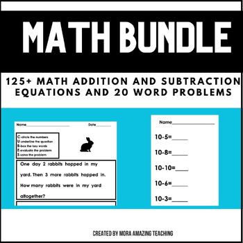 Preview of Bundle of Addition and Subtraction equations and Word problems