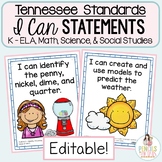 TN Standards I Can Statements for Kindergarten