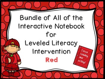 Preview of Bundle of All Levels of Red Interactive Notebook Leveled Literacy Intervention