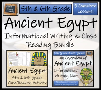 Preview of Ancient Egypt Close Reading & Informational Writing Bundle 5th Grade & 6th Grade