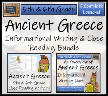 Preview of Ancient Greece Close Reading & Informational Writing Bundle | 5th & 6th Grade