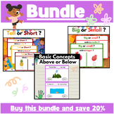 Bundle of Basic Concepts : Above or below & Tall or short 