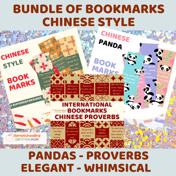 Preview of Bundle of Bookmarks - Chinese Style