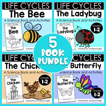Preview of BUNDLE - Animal Life Cycles Set (Books and Comprehension Activities)