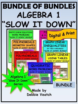 Preview of Bundle of Bundles: Algebra 1 “Slow It Down” Activities | Digital