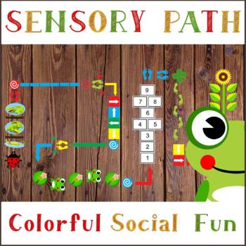 Preview of Bundle of Colorful, Numbers and Alphabet Floor Sensory Path + Editable Hopscotch