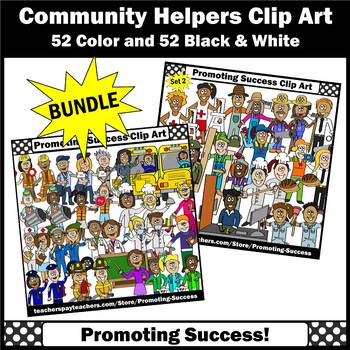 Preview of Community Helpers Clipart Workers Labor Day Clip Art Bundle Bus Driver Nurse