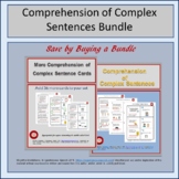 Bundle of Comprehension of Complex Sentences Task Cards, S