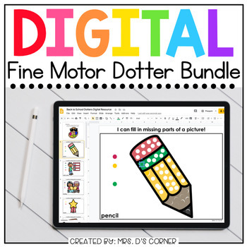 Preview of Bundle of Digital Fine Motor Dotter Activities | 26 Total Themes Included!