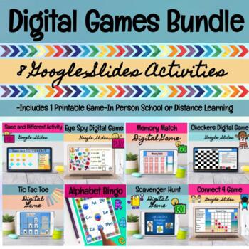 Preview of Digital Games on Google Slides Classic Games Bundle for Partners and Small Group