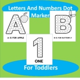 Bundle of Easy alphabets and numbers dot marker coloring pages