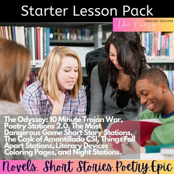 Preview of Bundle of Epic, Short Story, Novel, Poetry, Drama, Lit terms,  CCSS Lesson Unit