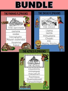 Preview of Bundle of FLIPBOOKS : Aztecs, Mayans, Inca Empires