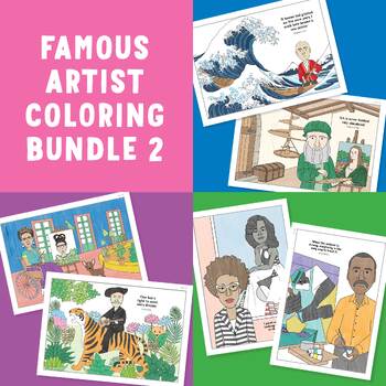 Preview of Bundle of Famous Artist Coloring Pages 2