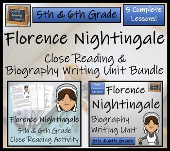 Preview of Florence Nightingale Close Reading & Biography Bundle | 5th Grade & 6th Grade