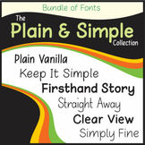 Bundle of 6 Fonts - The Plain and Simple Collection