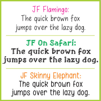 Bundle of 6 Fonts - The Safari Collection by Jackie G