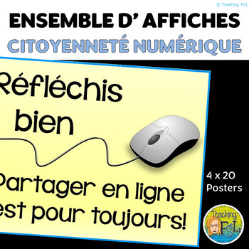 Preview of Bundle of French Digital Citizenship Posters - Letter Sized