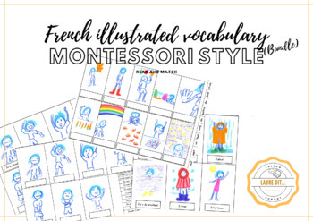 Preview of Bundle of French illustrated vocabulary - Montessori style