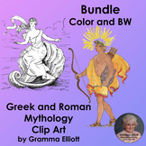 Bundle of Greek and Roman Mythology Clip Art in Color and 
