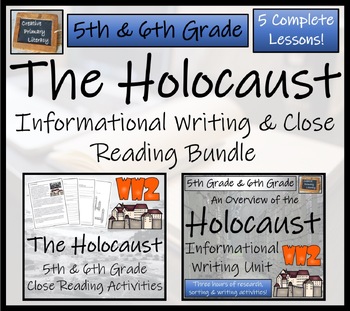 Preview of Holocaust Close Reading & Informational Writing Bundle | 5th Grade & 6th Grade