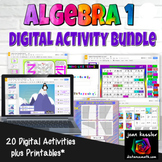 Algebra 1 Digital Bundle of Interactive Activities with GOOGLE  and Printables