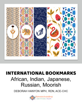 Preview of Bundle of International Bookmarks - India, Africa, Moorish, Japan, Russian