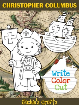 Preview of Bundle of Jackies Crafts - Christopher Columbus & Ships - Writing Activity