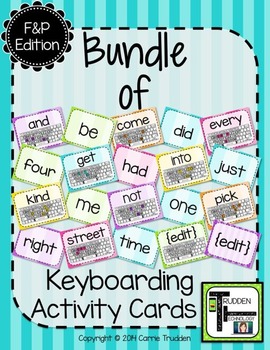 Preview of {Bundle} of Keyboarding Activity Cards - Fountas & Pinnell Edition