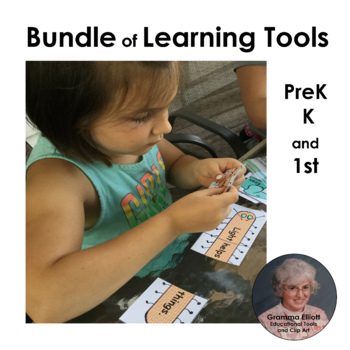 Preview of PreK, K, and 1st grade Printable Hands On Learning Bundle of Reusable Resources