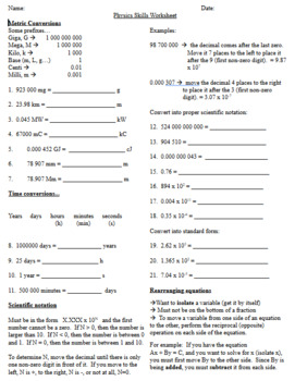 Preview of Bundle of Metric Conversion, Significant figures & Scientific Notation worksheet