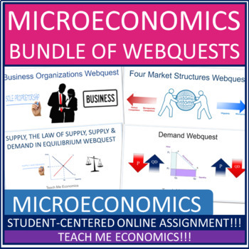Preview of Bundle of Microeconomics Webquests Distance Learning Economics Distance Learning
