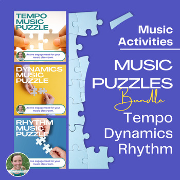 Preview of Bundle of Music Class Puzzle Activities: Dynamics, Tempo, and Rhythm