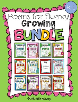 Preview of Bundle of Poems for Building Reading Fluency & Writing Stamina (K-2)