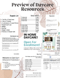 Bundle of Resources for Starting Up Your Own Daycare! EDITABLE!!!