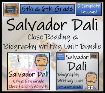 Preview of Salvador Dali Close Reading & Biography Bundle | 5th Grade & 6th Grade