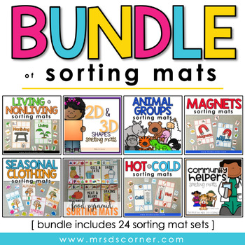 Preview of Bundle of Sorting Mats for Special Ed [ 24 Sorting Mat Sets Included! ]